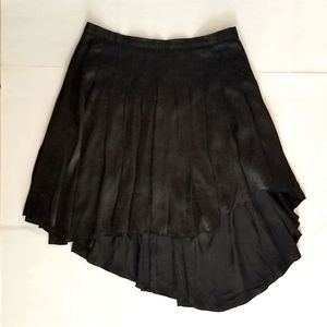 Pierre Balmain Black Pleated Silk Mini (size: 6)